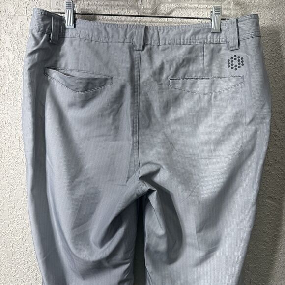 Puma Golf Pants Cobra Size S White Checkered Pattern Mid Rise Slim Fit Casual - Picture 2 of 15